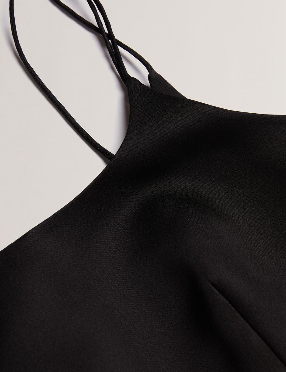 Women Ted Baker KAVALA - Strap Square Neck Mini Dresses Black | Egypt  VTUMD-2356