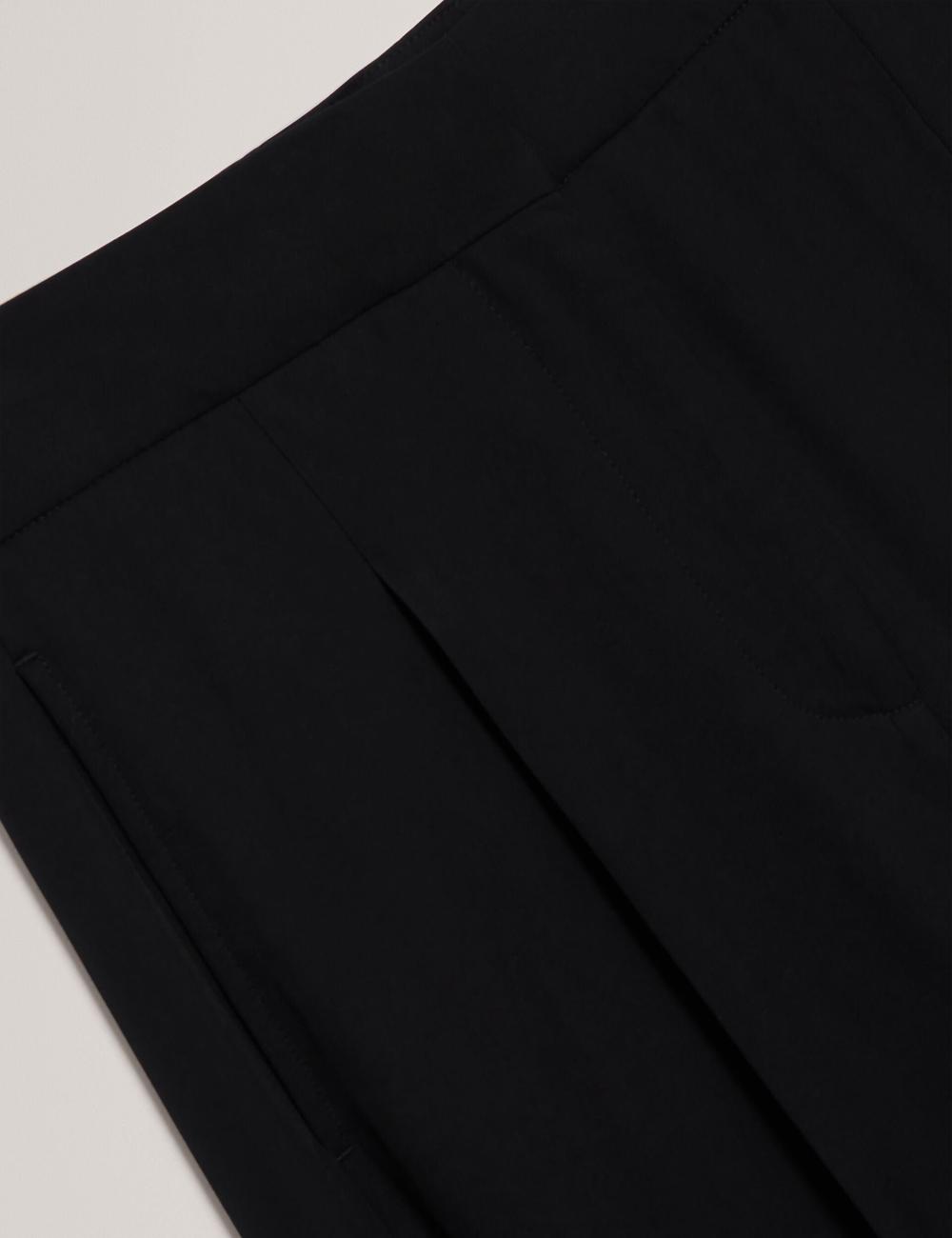 Women Ted Baker KIOLLI - Wool Blend Barrel Leg Tailored Trousers Black | Egypt  GNDFT-6109