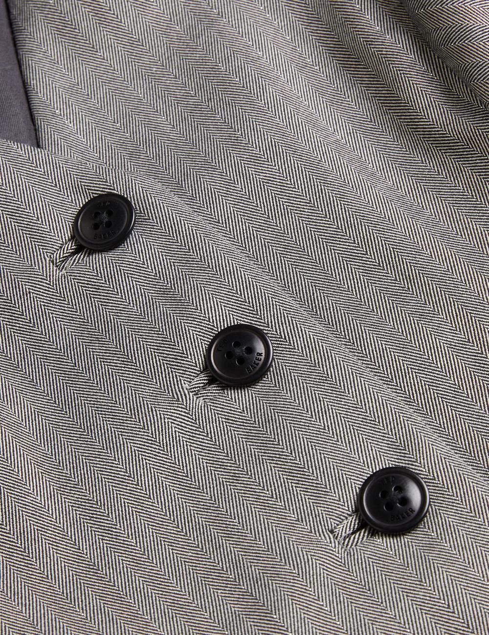 Women Ted Baker KOAW - Herringbone Single Breasted Suit Waistcoat Dk-Grey | Egypt  AMSRD-0892