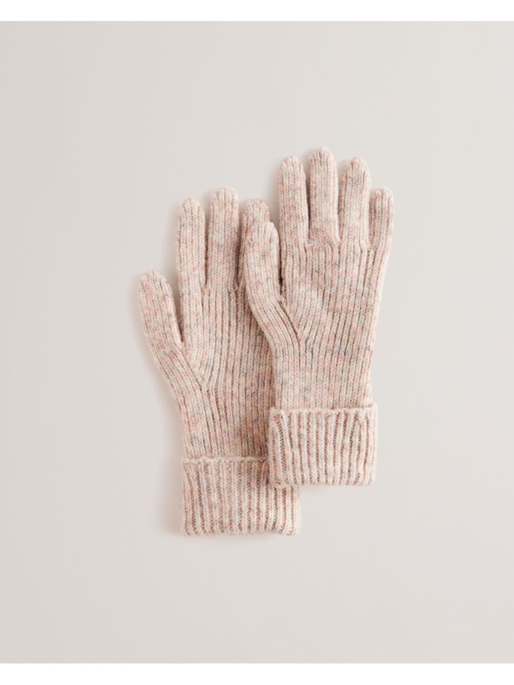 Women Ted Baker LIDIIE - Wool Blend Ribbed Knit Gloves Dusky-Pink | Egypt  COVYP-0465