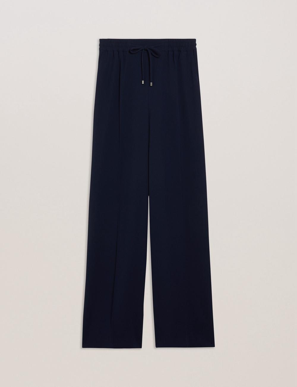 Women Ted Baker LILIAAH - Wide Leg Tailored Joggers Navy | Egypt  VDGWB-3105