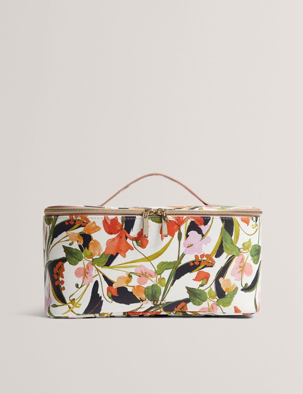 Women Ted Baker LOUISII - Floral PU Top Handle Large Wash Bags Nat-White | Egypt  VQOWU-2163