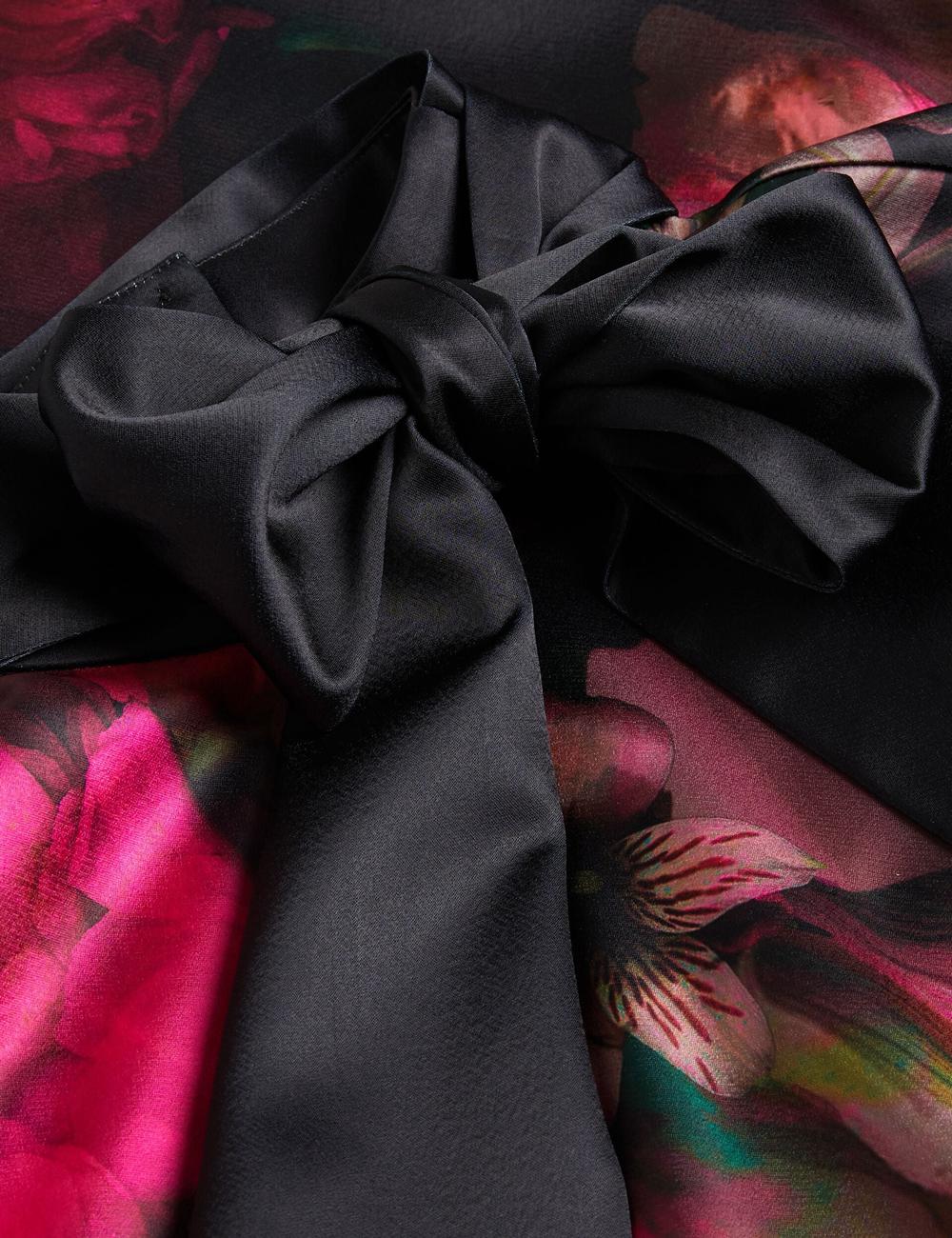 Women Ted Baker LOUSIOS - Printed Neck Wide Leg Jumpsuits Black | Egypt  WRDNO-0349