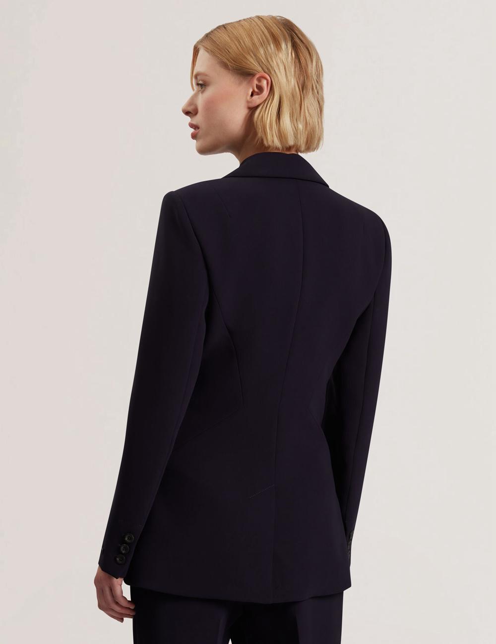 Women Ted Baker MANABL - Slim Fit Single Breasted Tailored Blazer Jackets Navy | Egypt  QDNFW-6937