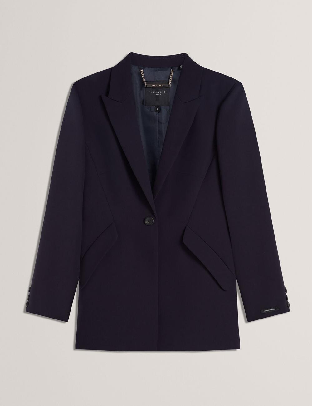 Women Ted Baker MANABL - Slim Fit Single Breasted Tailored Blazer Jackets Navy | Egypt  QDNFW-6937
