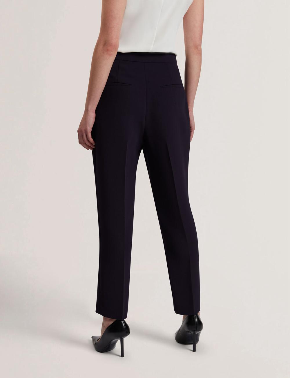 Women Ted Baker MANABTL - High Waist Tapered Leg Tailored Trousers Navy | Egypt  HSFBL-2906