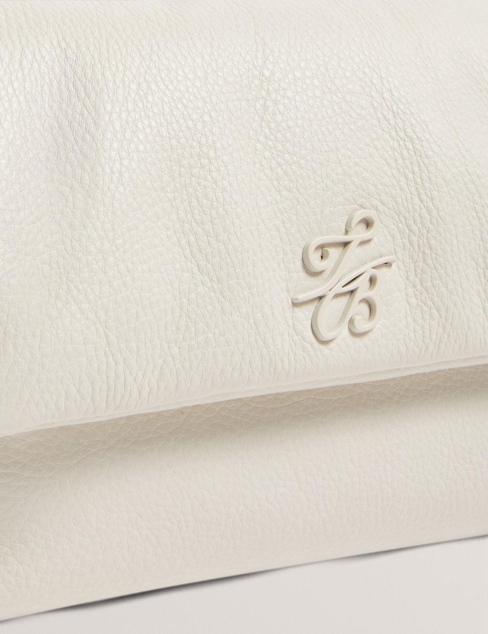 Women Ted Baker MARRISA - Padded Leather Fold Over Crossbody Bags Ecru | Egypt  BNCAE-4087
