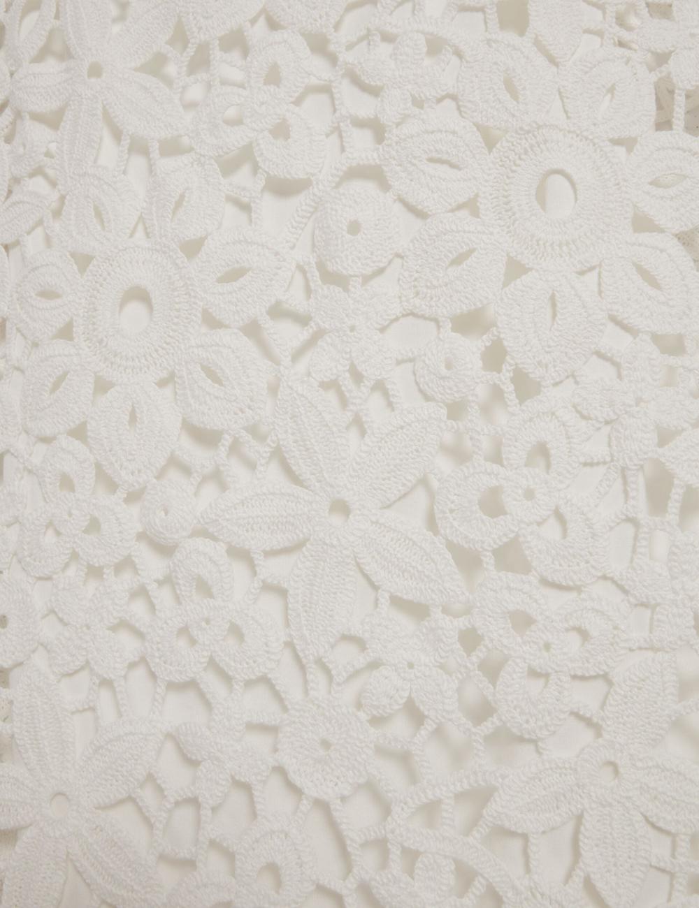 Women Ted Baker MIIKKA - Crochet Sleeveless Shift Mini Dresses White | Egypt  QORSE-7195