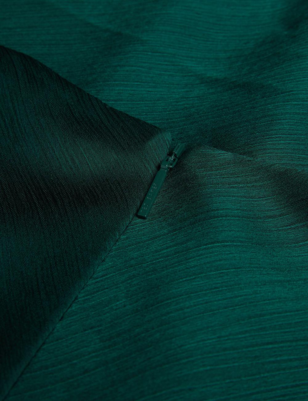 Women Ted Baker MISRINA - Drape Neck Detail Satin Top Jumpers Dk-Green | Egypt  WMRCH-2495