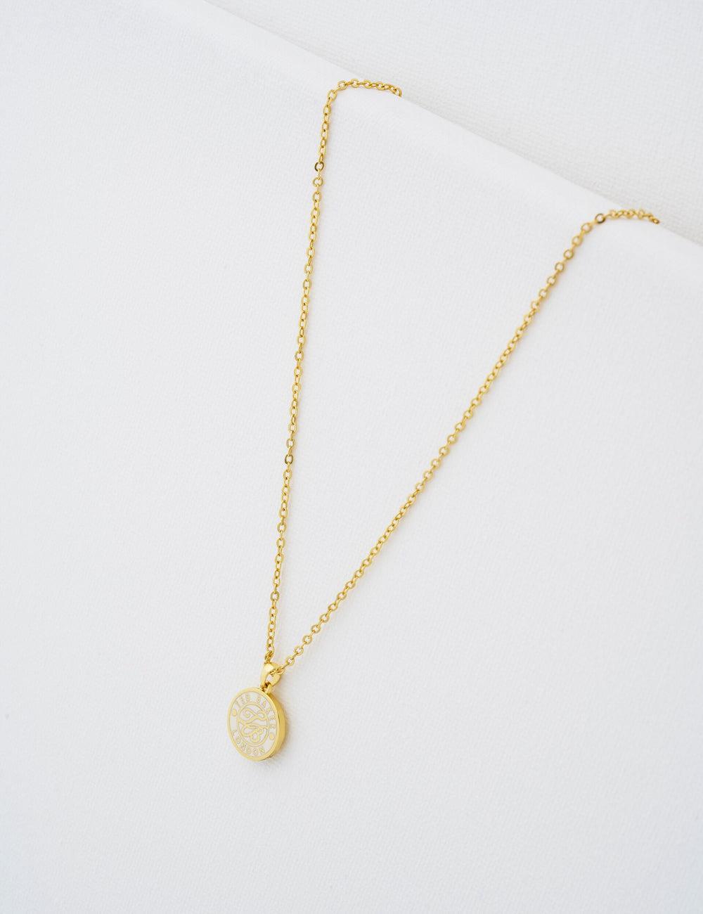 Women Ted Baker MONELLA - Monogram Logo Coin Pendant Necklaces Gold | Egypt  NLGWP-3580