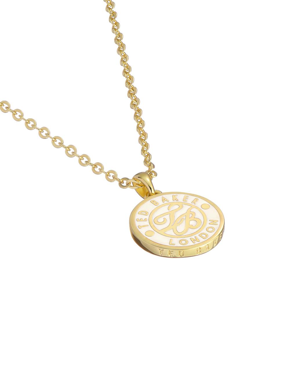 Women Ted Baker MONELLA - Monogram Logo Coin Pendant Necklaces Gold | Egypt  NLGWP-3580