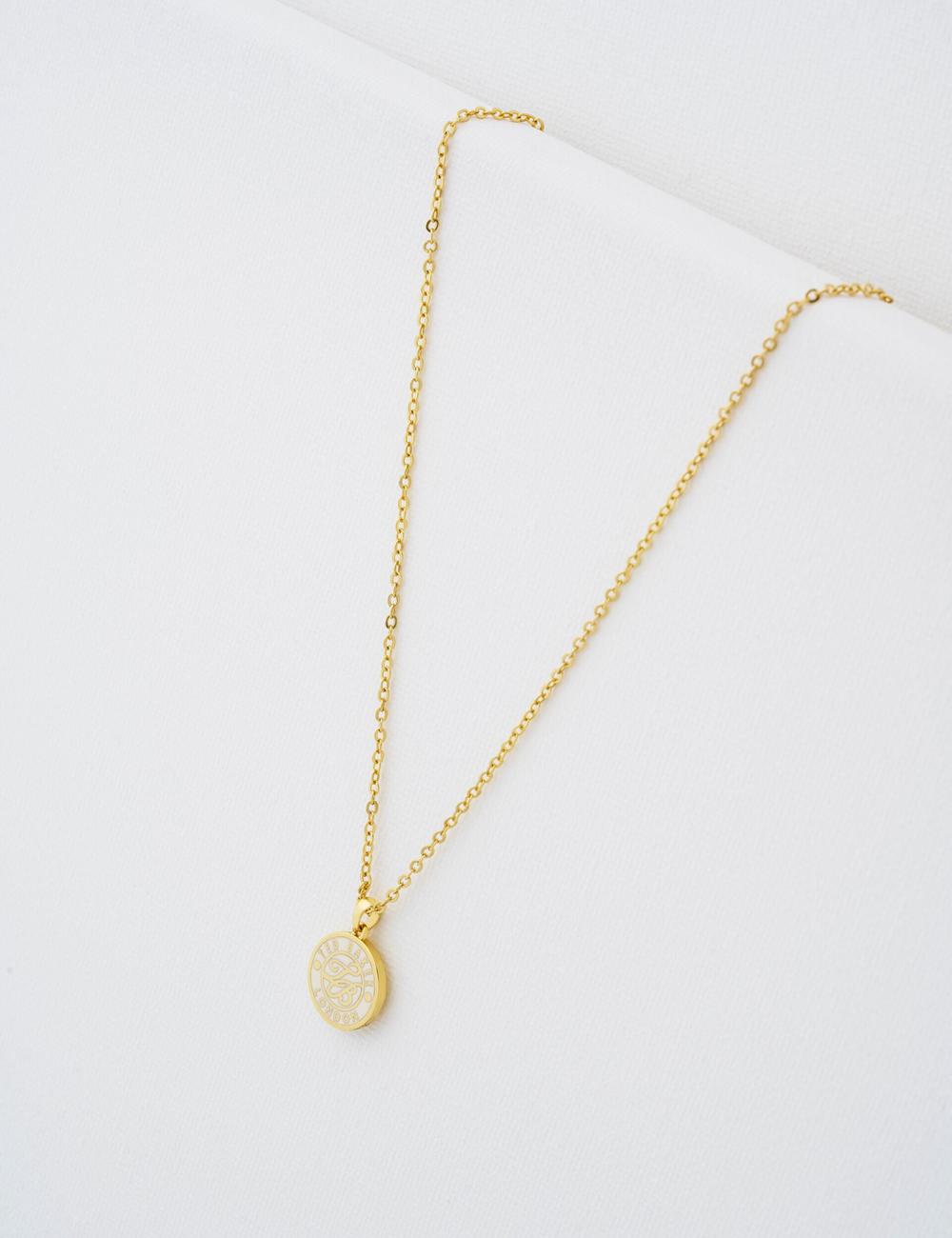 Women Ted Baker MONELLA - Monogram Logo Coin Pendant Necklaces Gold | Egypt  NLGWP-3580