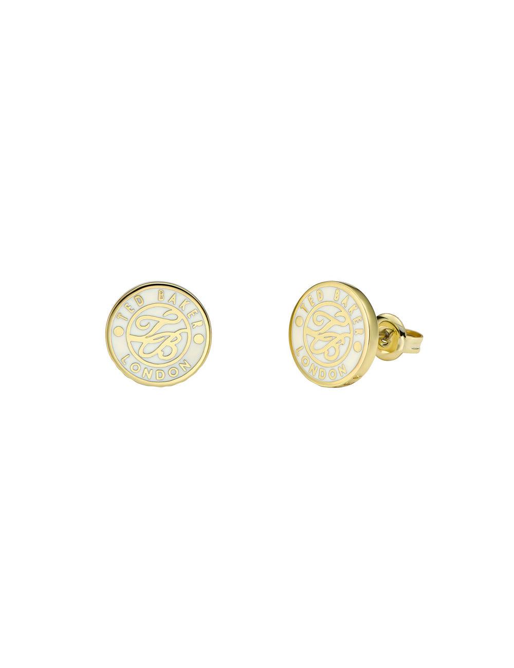 Women Ted Baker MONLIA - Monogram Logo Stud Earrings Gold | Egypt  GIMDH-7935