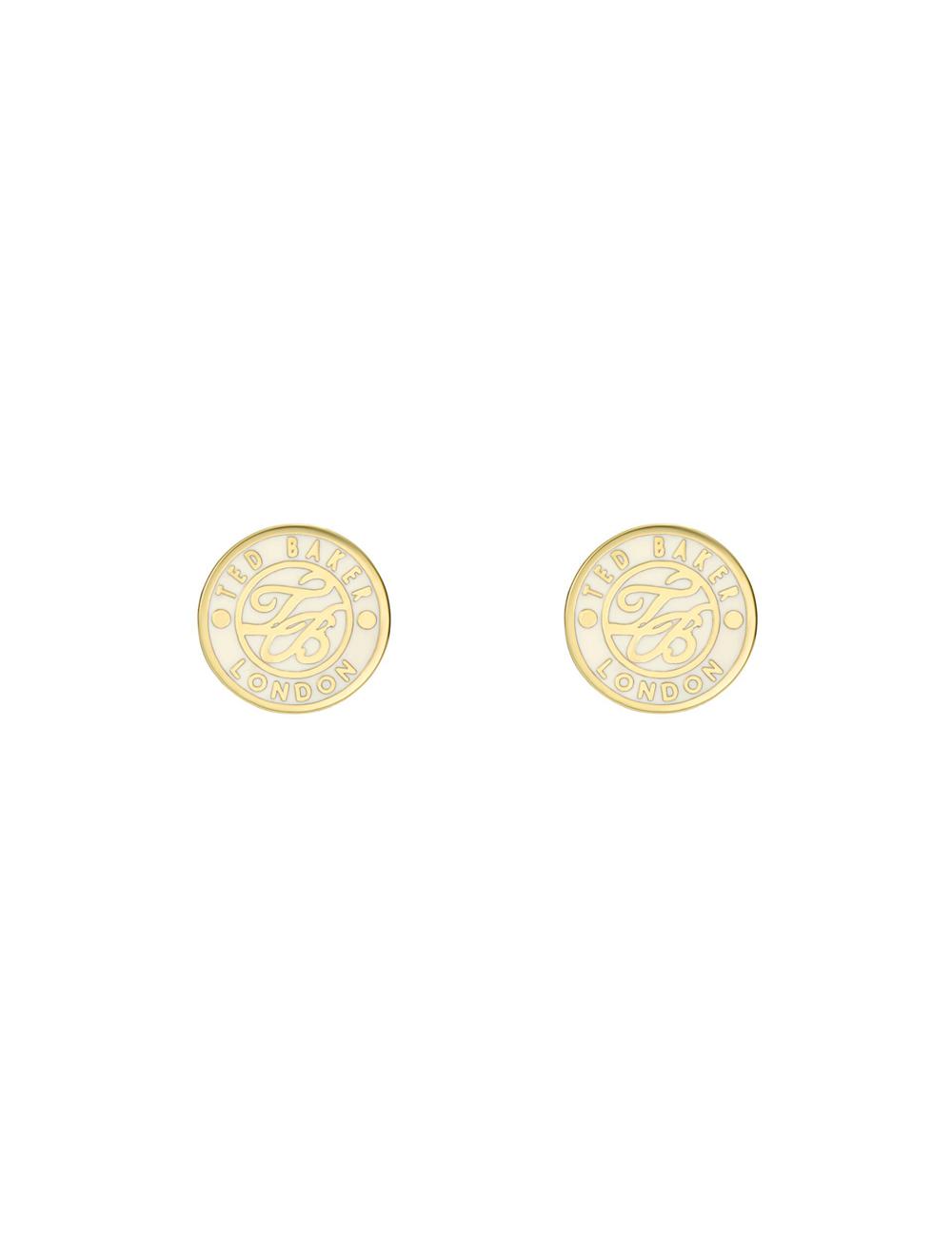 Women Ted Baker MONLIA - Monogram Logo Stud Earrings Gold | Egypt  GIMDH-7935
