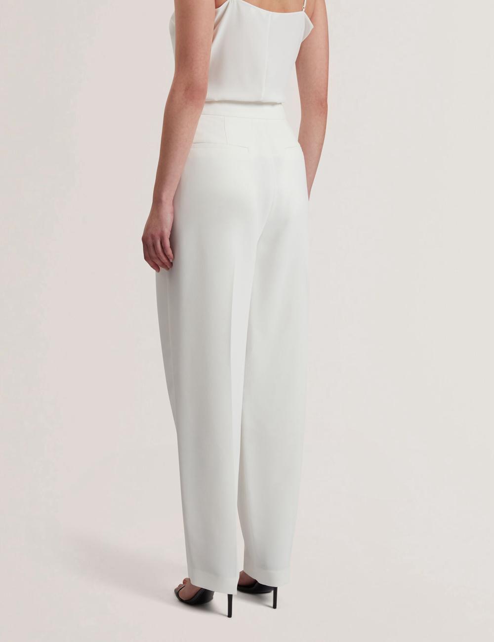 Women Ted Baker MORRIAT - Barrel Leg Woven Tailored Trousers Ivory | Egypt  YLNJD-4983