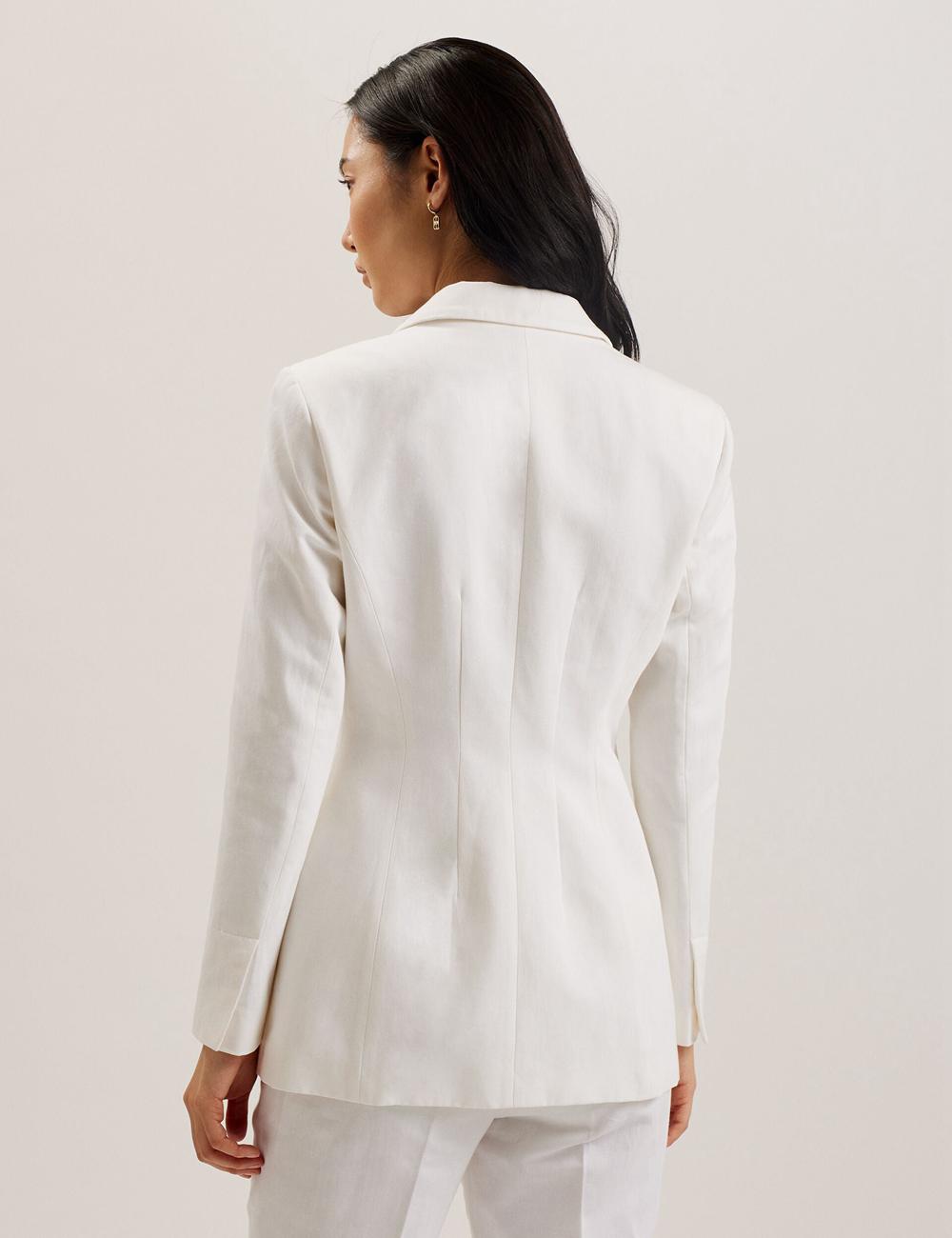 Women Ted Baker MUSUB - Tailored with Faux Pockets Blazers White | Egypt  CWRMQ-5360