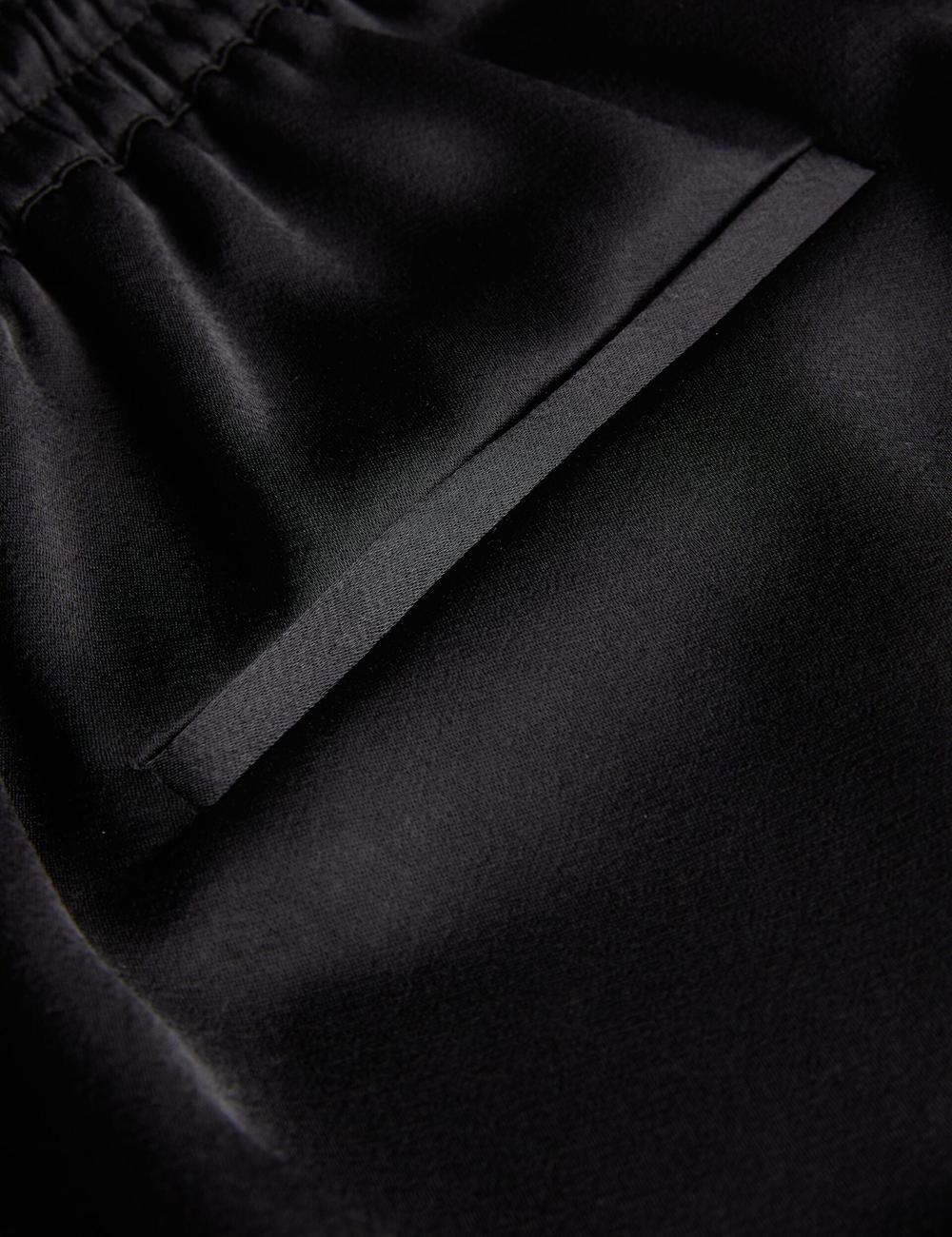 Women Ted Baker NATORI - Satin Elasticated Waist Tapered Joggers Black | Egypt  FVAQB-5094