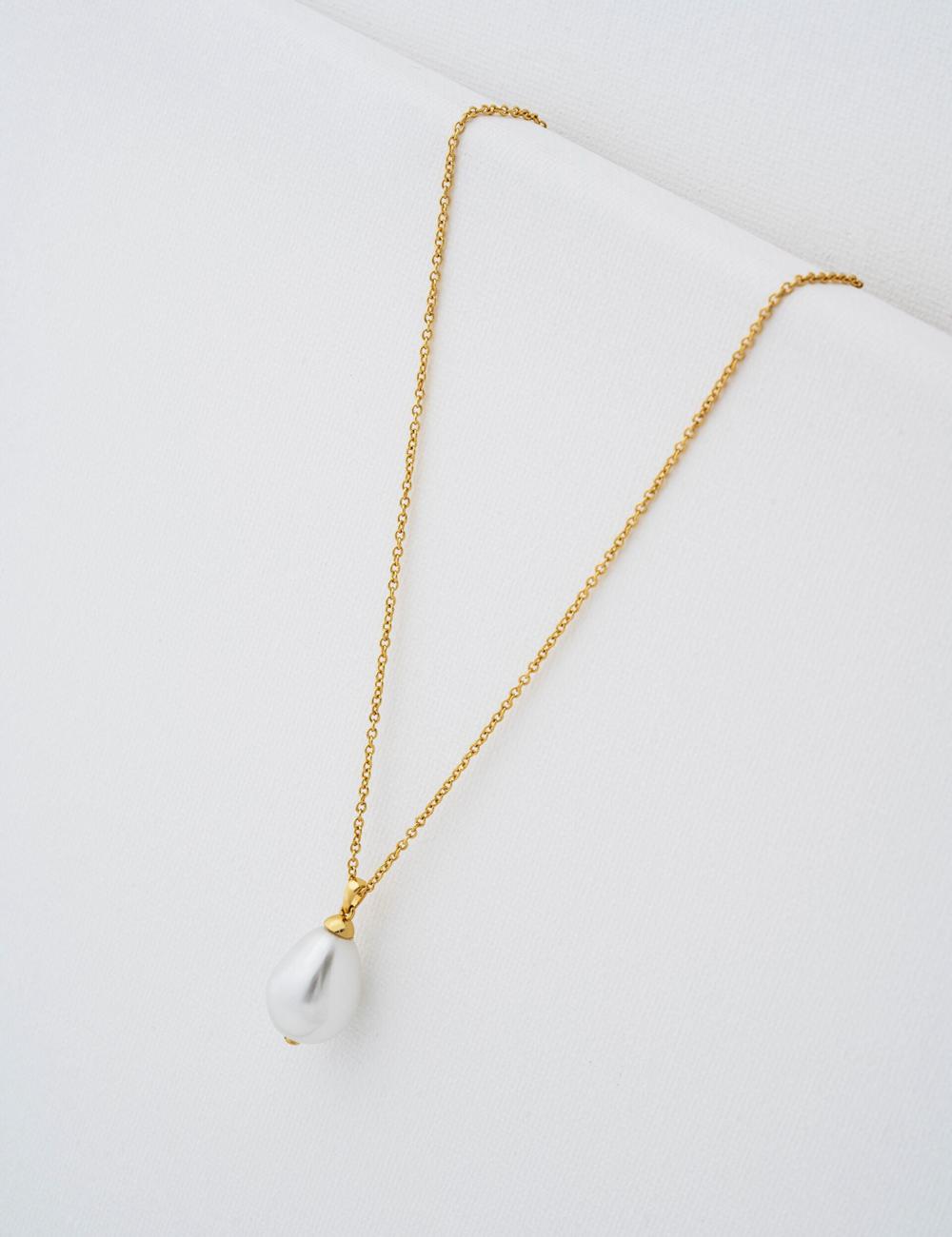 Women Ted Baker PARMLIA - Pearl Drop Pendant Necklaces Gold | Egypt  XHICG-1945