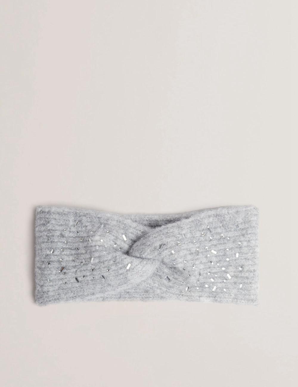 Women Ted Baker PENAOPA - Rhinestone Detail Knitted Headbands Grey | Egypt  CGHRF-5970