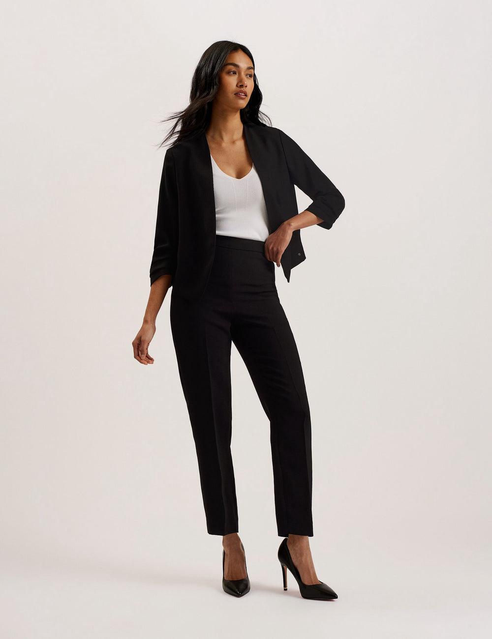 Women Ted Baker POPSY - 3/4 Sleeve Crop Blazers Black | Egypt  YFCHJ-1574