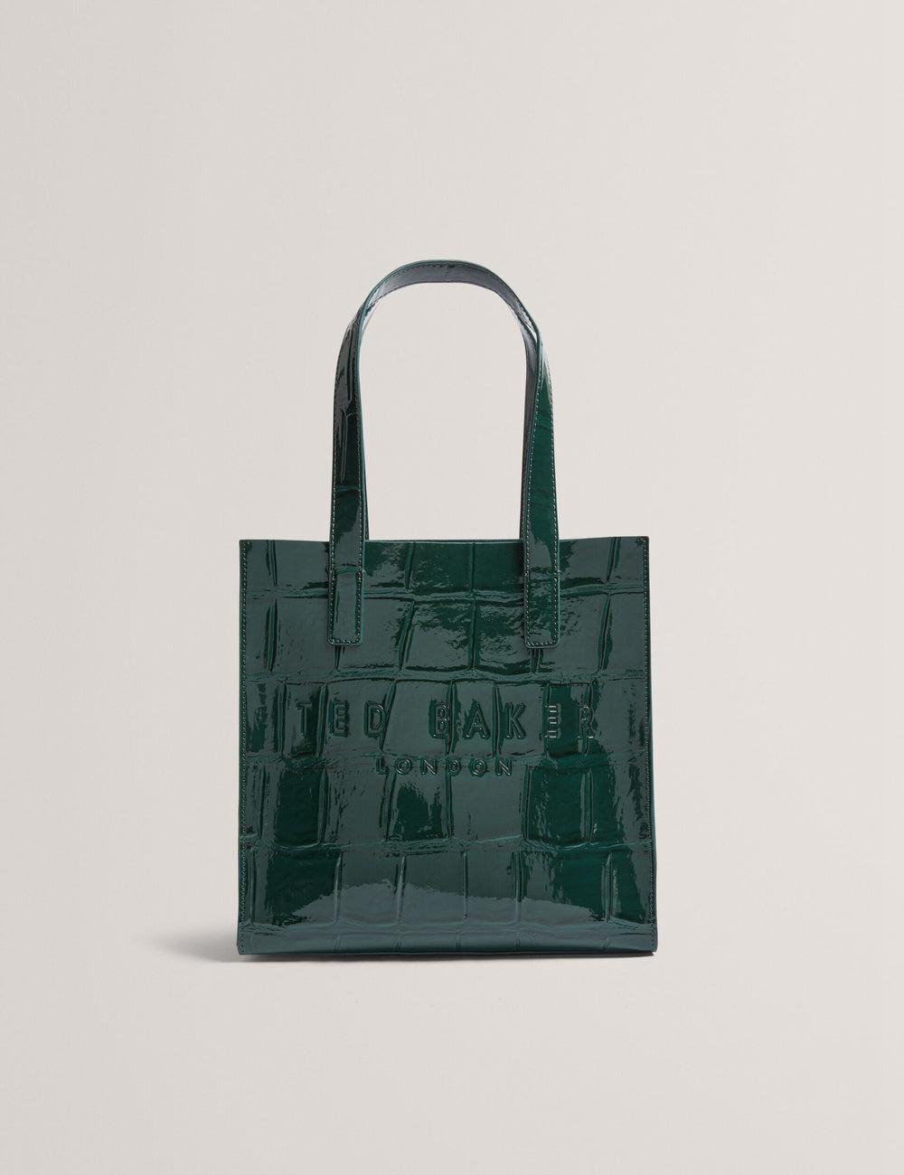 Women Ted Baker REPTCON - Croc Effect Small Tote Bags Mid-Green | Egypt  ZCBUI-2935