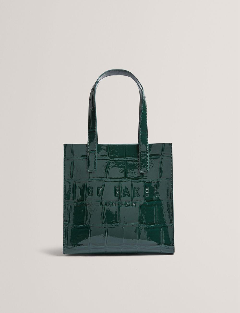 Women Ted Baker REPTCON - Croc Effect Small Tote Bags Mid-Green | Egypt  ZCBUI-2935