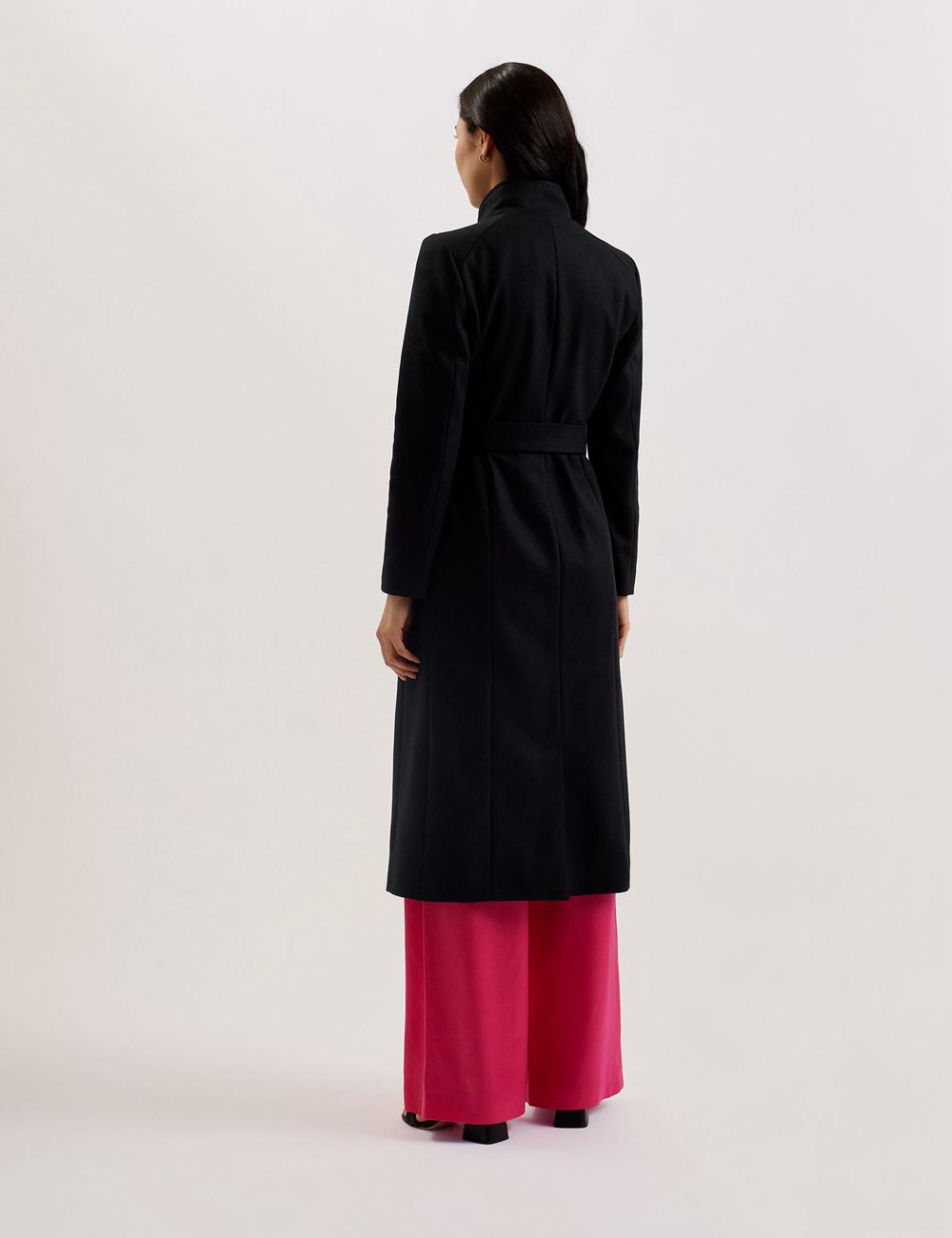 Women Ted Baker ROSELL Wool Wool Coats Black | Egypt  UAGQD-7028