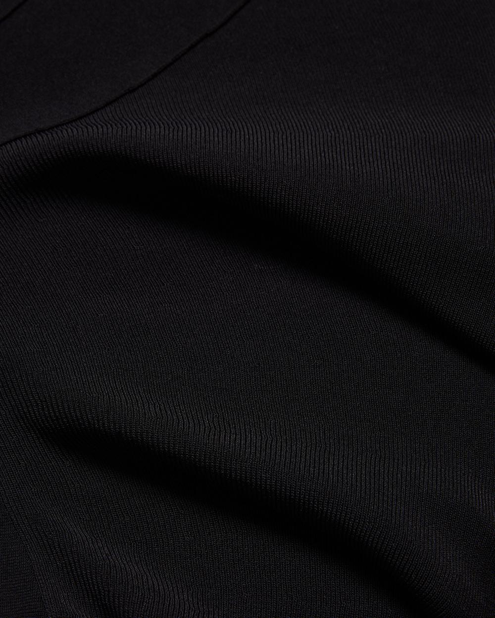 Women Ted Baker SAMALEE - Flippy Hem Knitted Midi Dresses Black | Egypt  BNMKO-7160