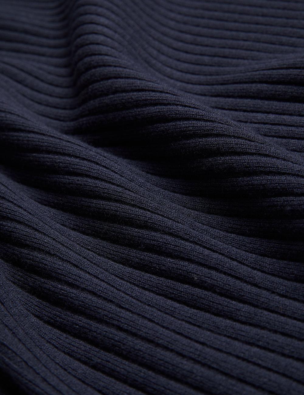 Women Ted Baker SANDIII - Sleeveless Ribbed Knit Column Maxi Dresses Navy | Egypt  THRFY-1684