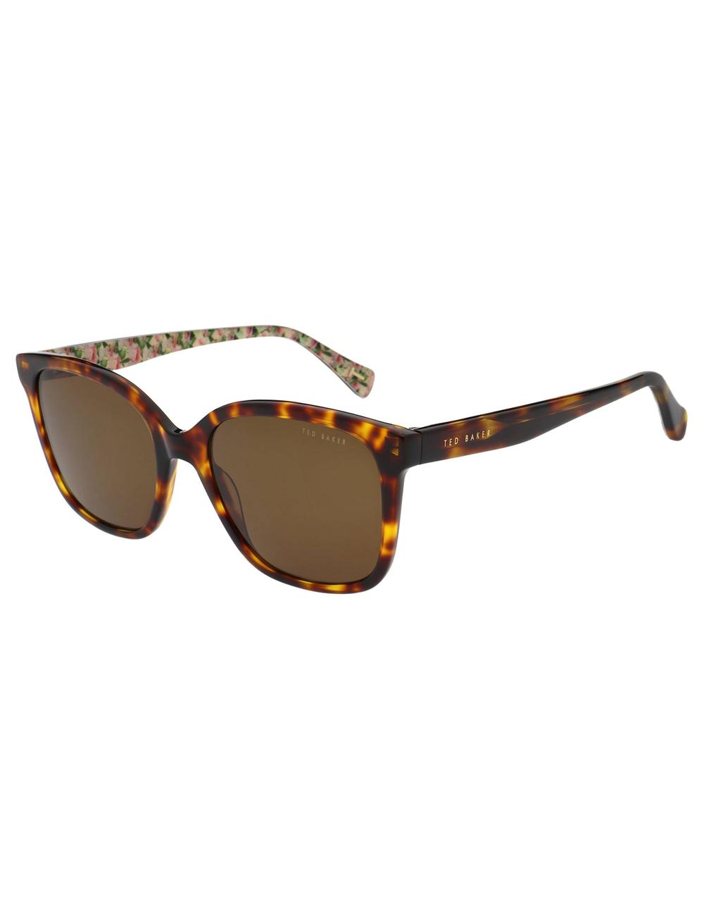 Women Ted Baker SHANEY - Classic Square Print Detail Sunglasses Brown | Egypt  DEGYS-0271