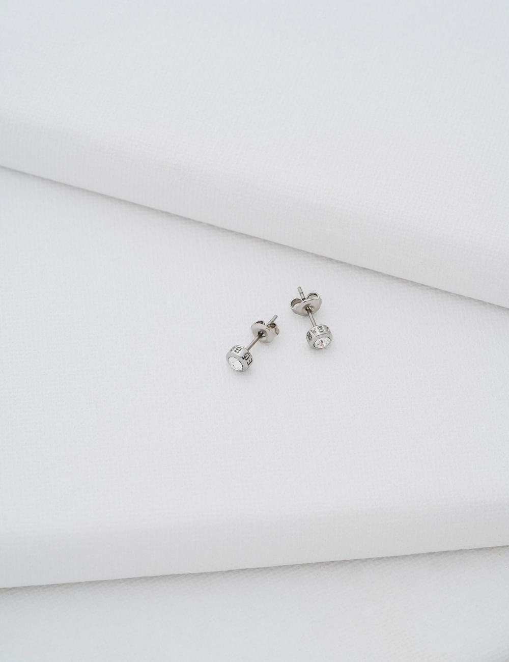 Women Ted Baker SINEE - Mini Crystal Stud Earrings Silver | Egypt  VCNTP-4927