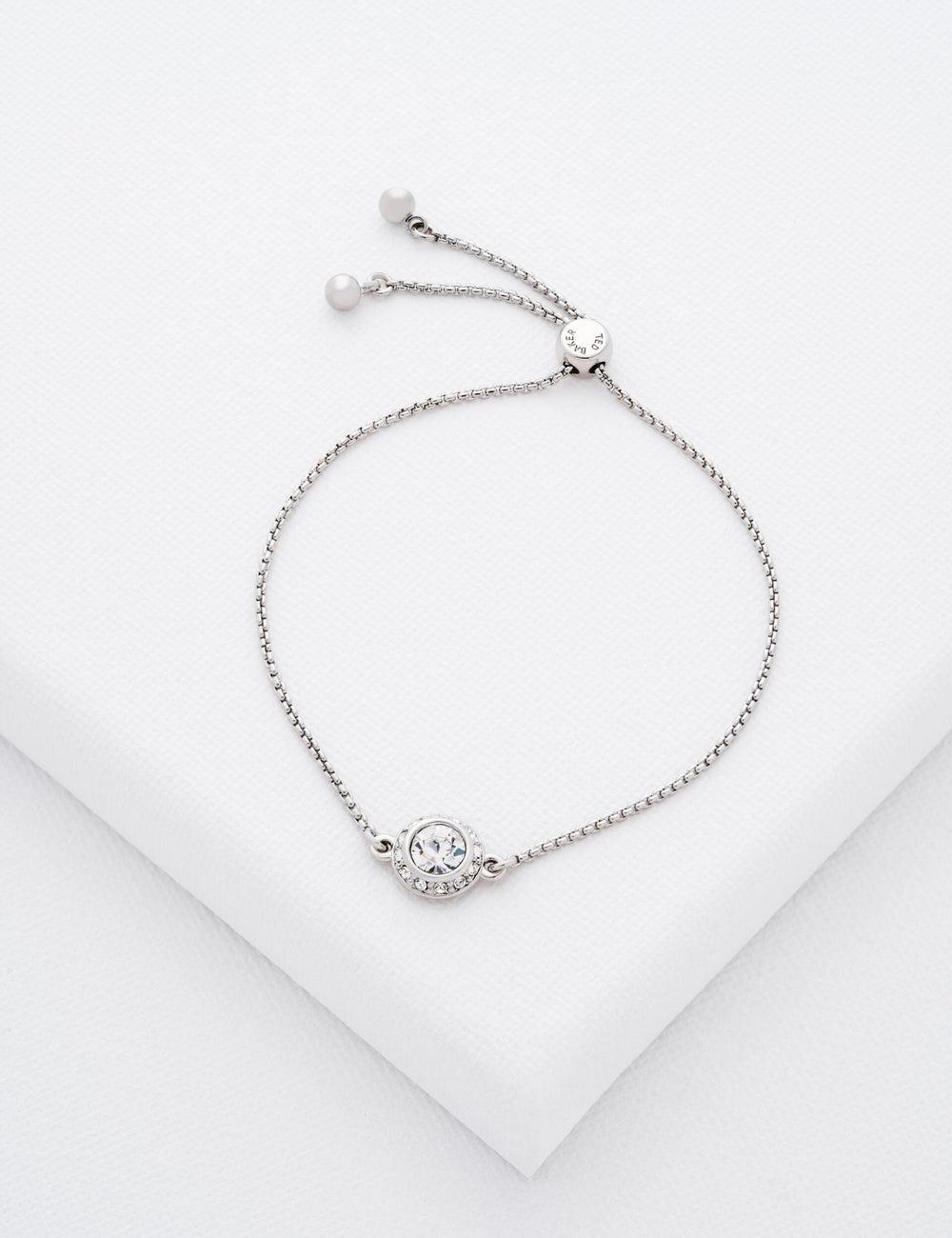 Women Ted Baker SOLETA - Solitaire Sparkle Crystal Adjustable Bracelets Silver | Egypt  JIENS-2406