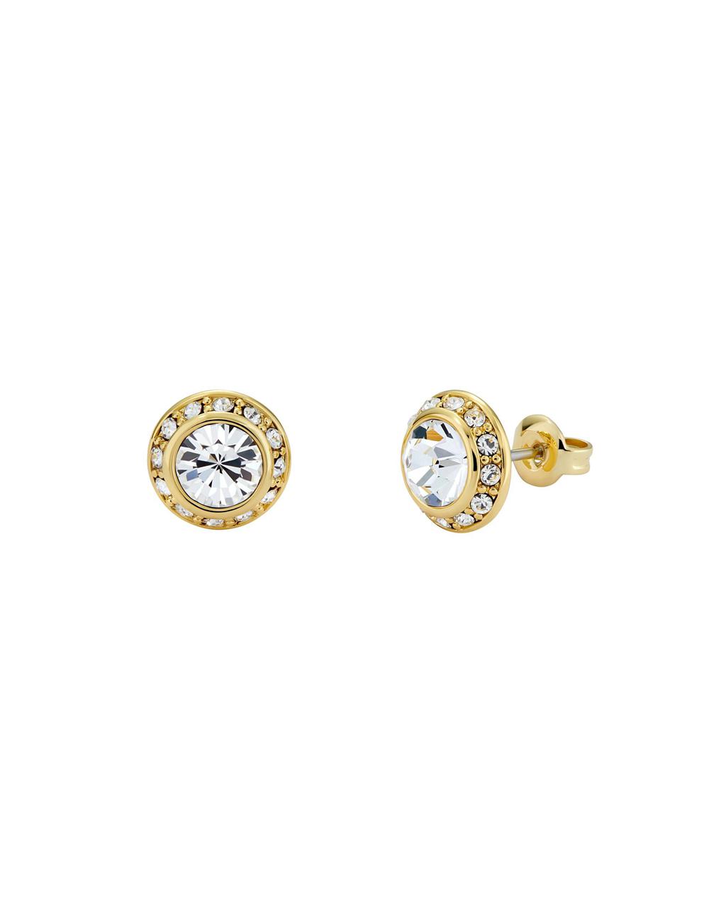 Women Ted Baker SOLETIA - Solitaire Sparkle Crystal Stud Earrings Gold | Egypt  UCYLA-1582