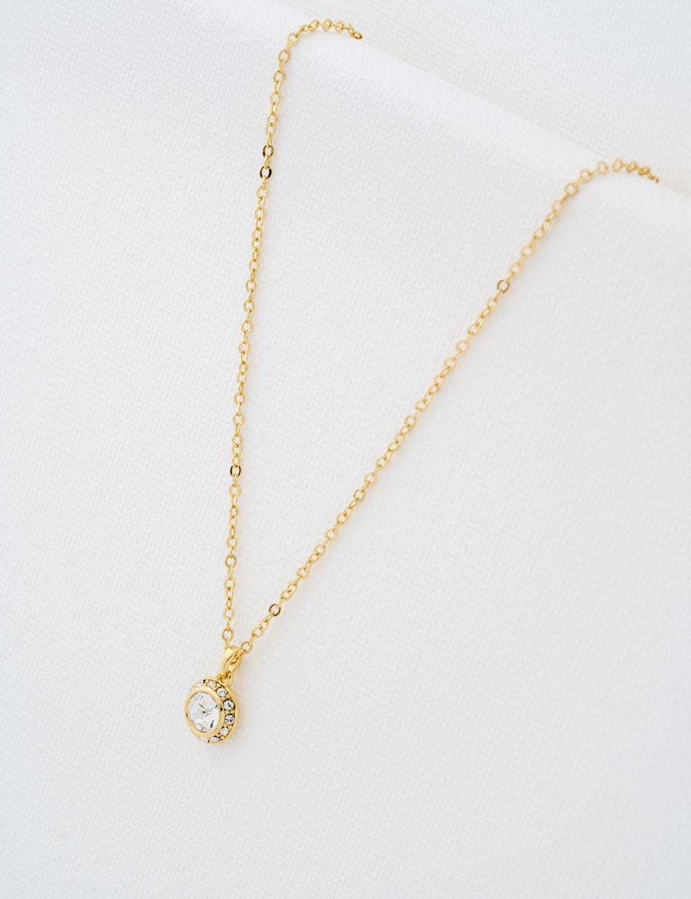 Women Ted Baker SOLTELL - Solitaire Sparkle Crystal Pendant Necklaces Gold | Egypt  XDNEW-9047