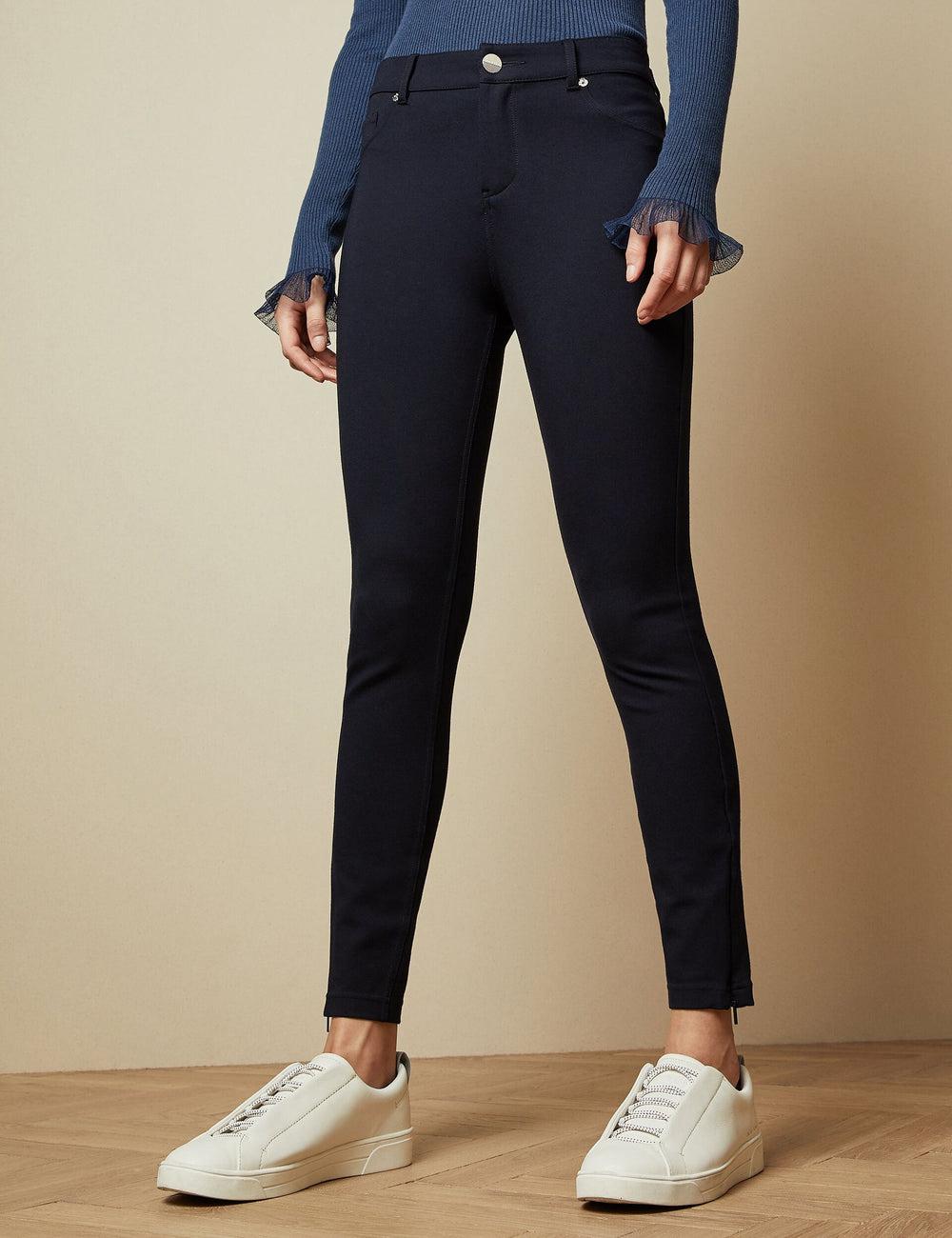 Women Ted Baker STRENTI - Skinny Fit Zip Cuff Jeggings Dk-Blue | Egypt  FKOMW-6450