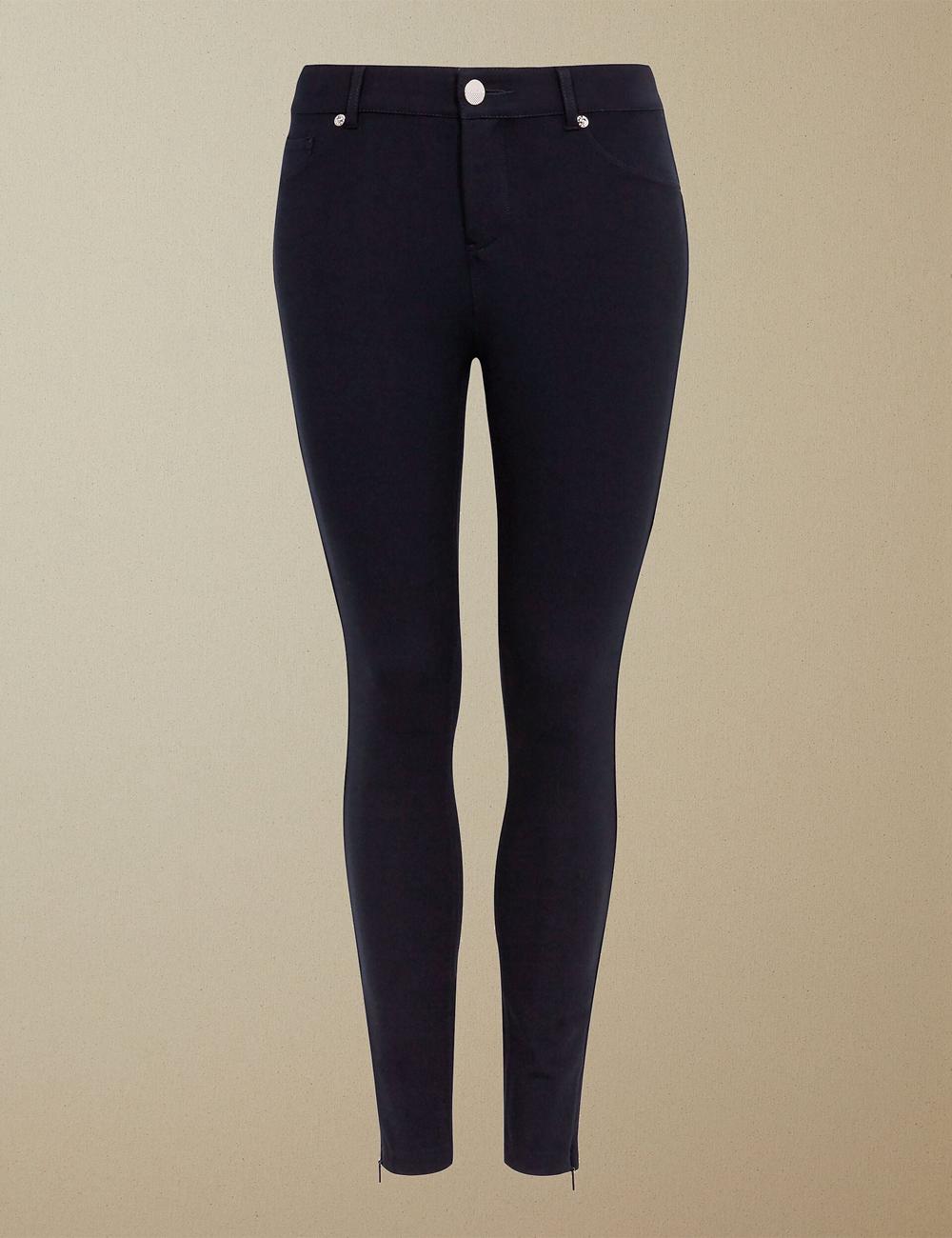 Women Ted Baker STRENTI - Skinny Fit Zip Cuff Jeggings Dk-Blue | Egypt  FKOMW-6450