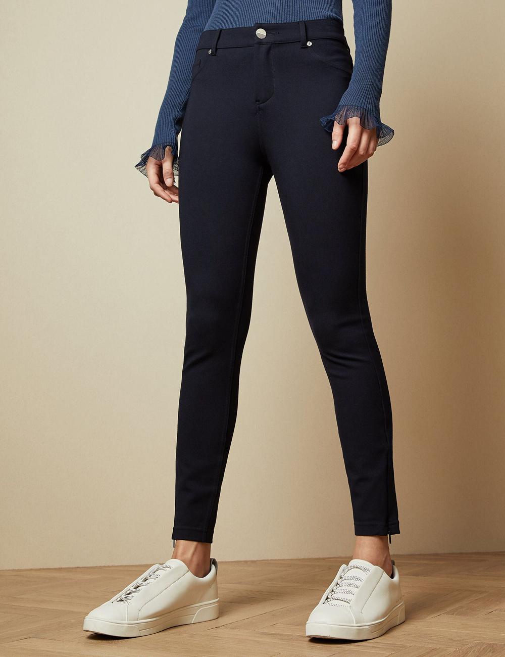 Women Ted Baker STRENTI - Skinny Fit Zip Cuff Jeggings Dk-Blue | Egypt  FKOMW-6450