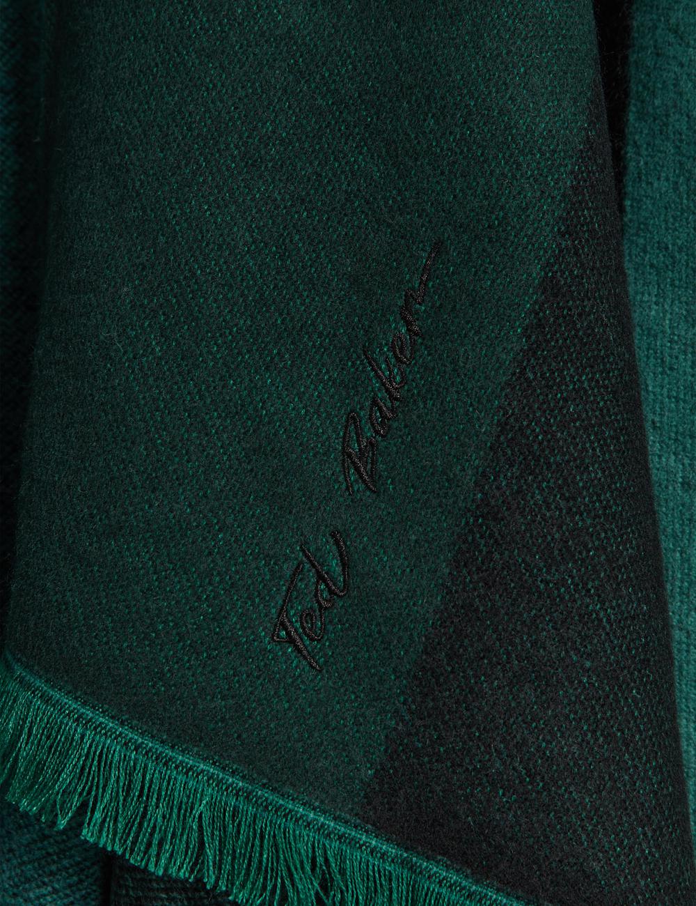 Women Ted Baker SUFFIA - Colour Block Buckled Woven Ponchos Dk-Green | Egypt  OMKCR-5361