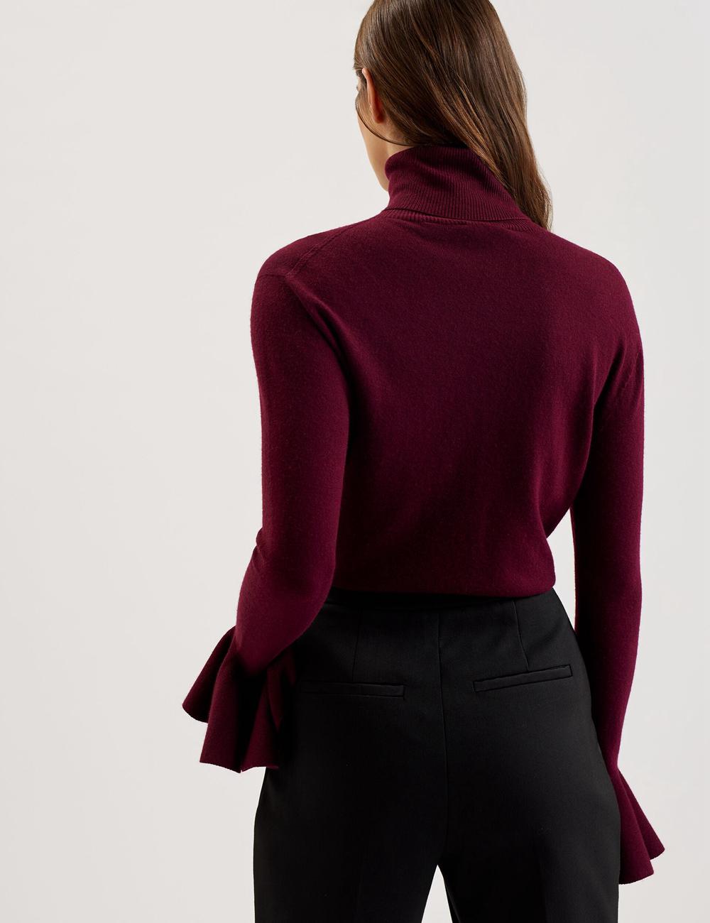 Women Ted Baker TAMSENN - Roll Neck Wool Cashmere Jumpers Red | Egypt  YWMXV-4137