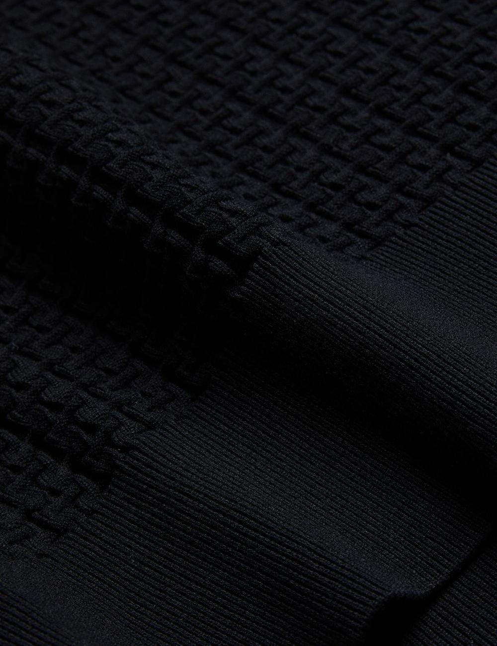 Women Ted Baker TEDTYY - Textured T Jacquard Knitted Jumpers Black | Egypt  HRAGW-1547