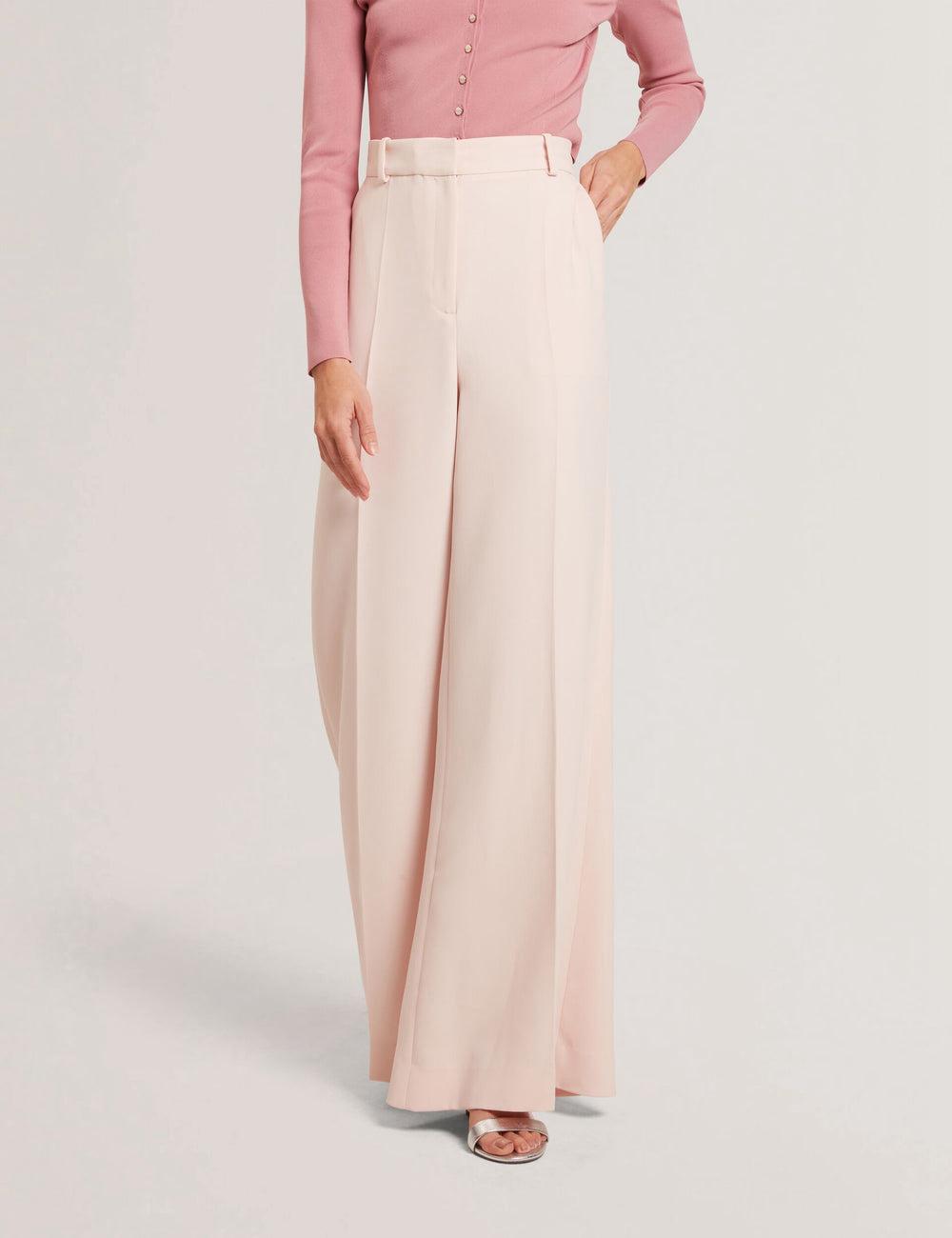 Women Ted Baker TRAGAT - Ultra Wide Leg Woven Tailored Trousers Pink | Egypt  KULZY-3125