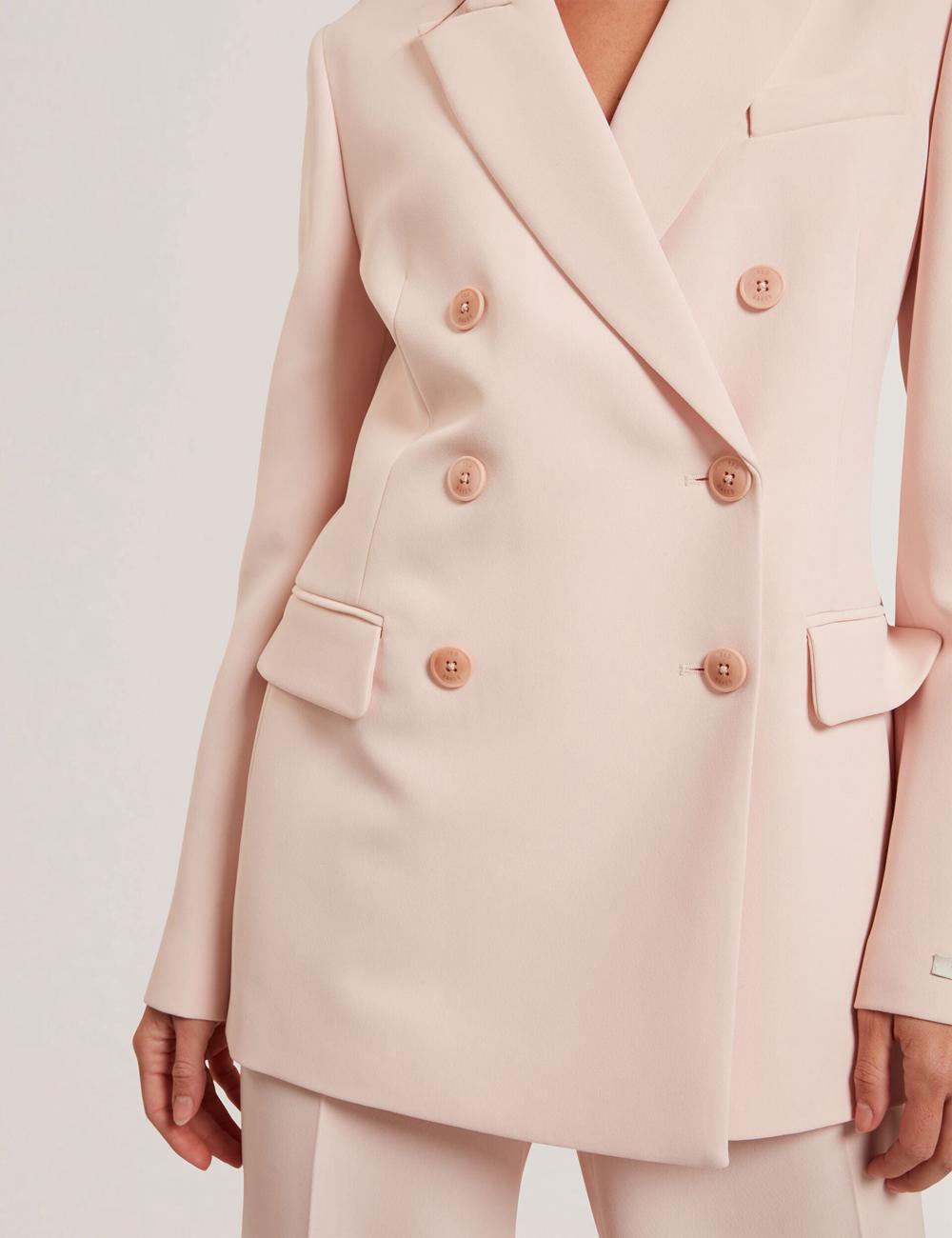 Women Ted Baker TRAGA - Tailored Double Breasted Woven Blazers Pink | Egypt  RTHUZ-1278