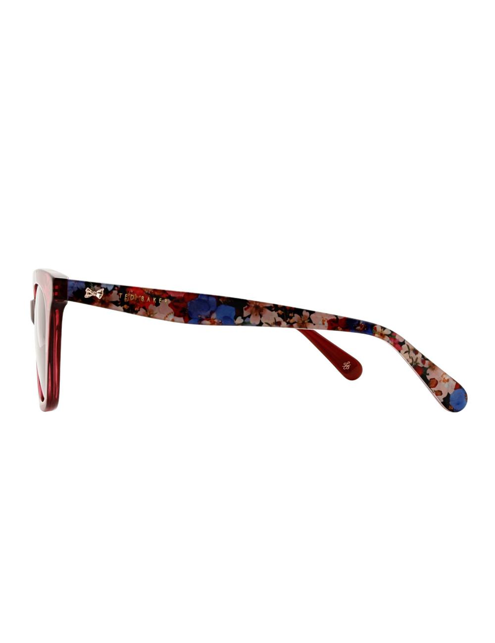 Women Ted Baker TYDE - Square Cat Eye Print Detail Sunglasses Raspberry | Egypt  DRFMC-7412