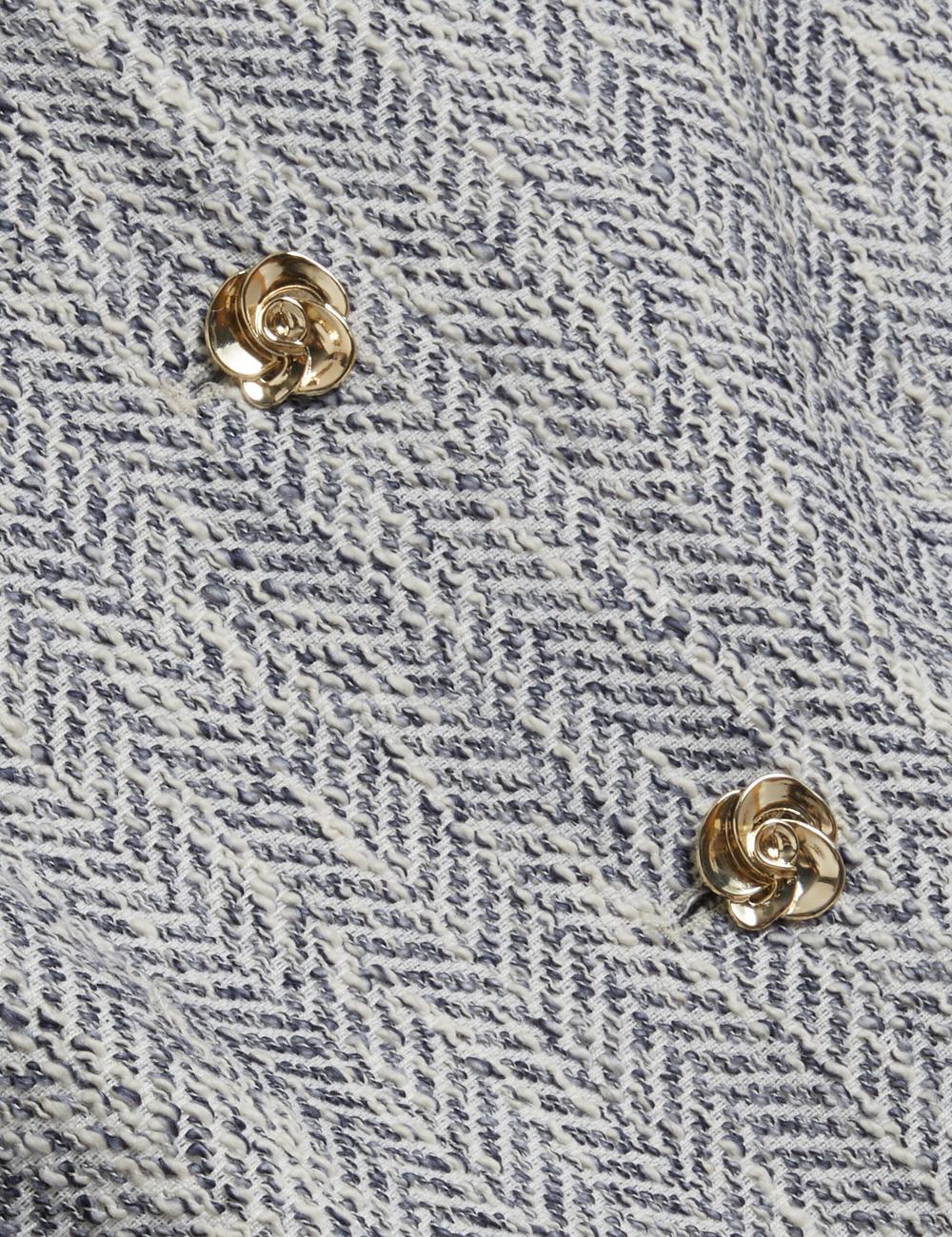 Women Ted Baker VULPA - Boucle Button-Up Cropped Tailored Jackets Lt-Blue | Egypt  QZYIM-4865